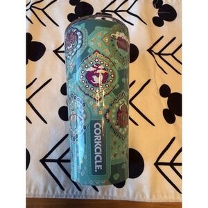 Disney Corkcicle Cold 24oz Jasmine Stainless Steel Tumbler Teal Insulated New